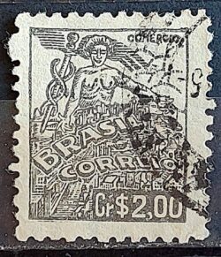 Selo Regular Cod RHM 472 Netinha Comercio CrS 2p00 Filigrana Q 1948 Circulado 5