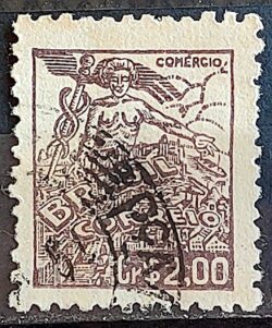 Selo Regular Cod RHM 472 Netinha Comercio CrS 2p00 Filigrana Q 1948 Circulado 6