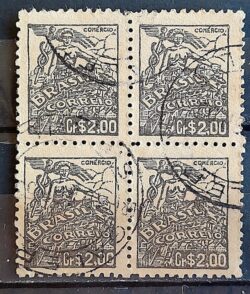 Selo Regular Cod RHM 472 Netinha Comercio CrS 2p00 Filigrana Q 1948 Circulado Quadra 2