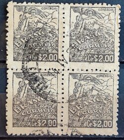 Selo Regular Cod RHM 472 Netinha Comercio CrS 2p00 Filigrana Q 1948 Circulado Quadra 6