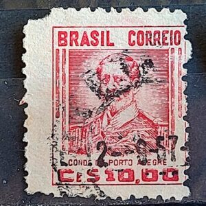 Selo Regular Cod RHM 474 Netinha Conde de Porto Alegre CrS 10p00 Filigrana Q 1949 Circulado 1
