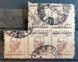 Selo Regular Cod RHM 475 Netinha Almirante Maurity CrS 20p00 Filigrana Q 1950 5 Unidades Circulado