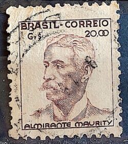 Selo Regular Cod RHM 475 Netinha Almirante Maurity CrS 20p00 Filigrana Q 1950 Circulado 2