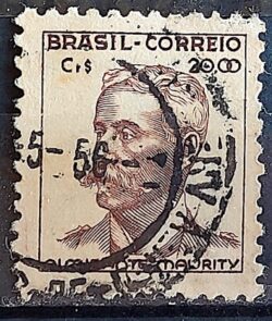 Selo Regular Cod RHM 475 Netinha Almirante Maurity CrS 20p00 Filigrana Q 1950 Circulado 3