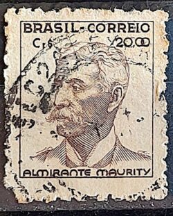 Selo Regular Cod RHM 475 Netinha Almirante Maurity CrS 20p00 Filigrana Q 1950 Circulado 5