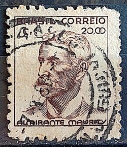 Selo Regular Cod RHM 475 Netinha Almirante Maurity CrS 20p00 Filigrana Q 1950 Circulado 9
