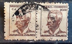 Selo Regular Cod RHM 475 Netinha Almirante Maurity CrS 20p00 Filigrana Q 1950 Dupla Circulado 1