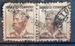 Selo Regular Cod RHM 475 Netinha Almirante Maurity CrS 20p00 Filigrana Q 1950 Dupla Circulado 7