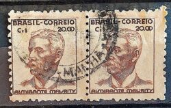 Selo Regular Cod RHM 475 Netinha Almirante Maurity CrS 20p00 Filigrana Q 1950 Dupla Circulado 8