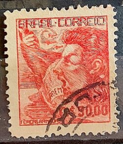 Selo Regular Cod RHM 476 Netinha Forcas Armadas CrS 50p00 Filigrana Q 1951 Circulado 5