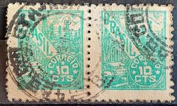 Selo Regular Cod RHM 481 Netinha Petroleo 10 cts Filigrana Q 1948 Dupla Circulado