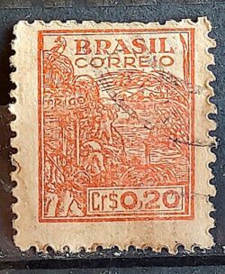 Selo Regular Cod RHM 482 Netinha Trigo CrS 0p20 Filigrana Q 1947 Circulado 10
