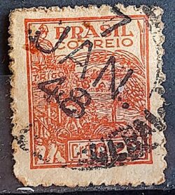 Selo Regular Cod RHM 482 Netinha Trigo CrS 0p20 Filigrana Q 1947 Circulado 7