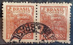 Selo Regular Cod RHM 482 Netinha Trigo CrS 0p20 Filigrana Q 1947 Dupla Circulado 1