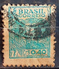 Selo Regular Cod RHM 483 Netinha Trigo CrS 0p40 Filigrana Q 1947 Circulado 13