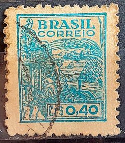 Selo Regular Cod RHM 483 Netinha Trigo CrS 0p40 Filigrana Q 1947 Circulado 18