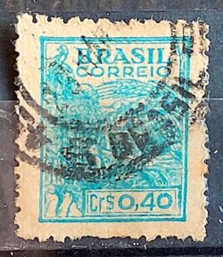 Selo Regular Cod RHM 483 Netinha Trigo CrS 0p40 Filigrana Q 1947 Circulado 6