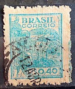 Selo Regular Cod RHM 483 Netinha Trigo CrS 0p40 Filigrana Q 1947 Circulado 9