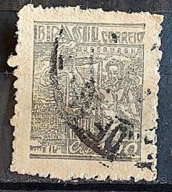 Selo Regular Cod RHM 485 Netinha Siderurgia CrS 1p00 Filigrana Q 1946 Circulado 3