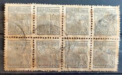 Selo Regular Cod RHM 485 Netinha Siderurgia CrS 1p00 Filigrana Q 1946 Octilha Circulado