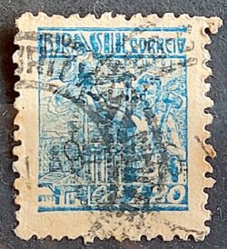 Selo Regular Cod RHM 486 Netinha Siderurgia CrS 1p20 Filigrana Q 1947 Circulado 1