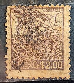 Selo Regular Cod RHM 487 Netinha Comercio CrS 2p00 Filigrana Q 1948 Circulado 1