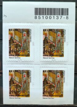 Selo Regular RHM 855 Obra Desaparecida Portinari Marcel Gontrau Arte Picote Com BR 2011 Quadra Codigo de Barras