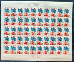 A 87 Selo Brasil Campeao Mundial de Basquete 1959 Folha