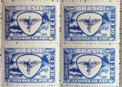 A 88 Selo Aereo Semana da Asa Aviao Aviacao 1959 Quadra