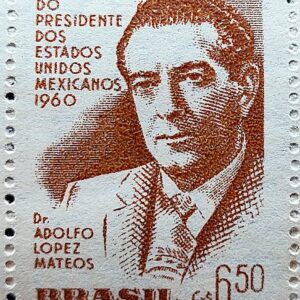 A 90 Selo Presidente do Mexico Adolfo Lopes Mateos 1960