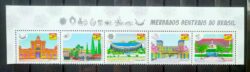C 4114 Selo Mercados Centrais do Brasil Economia 2023 Serie Completa Vinheta