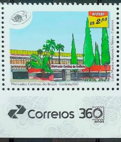 C 4115 Selo Mercados Centrais do Brasil Economia 2023 Goiania Vinheta Correios