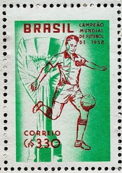 C 430 Selo Brasil Campeao Mundial de Futebol Suecia 1959