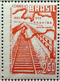 C 431 Selo Ferrovia Patos Campina Grande Trem Mapa 1959