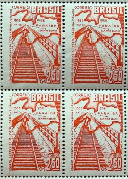 C 431 Selo Ferrovia Patos Campina Grande Trem Mapa 1959 Quadra