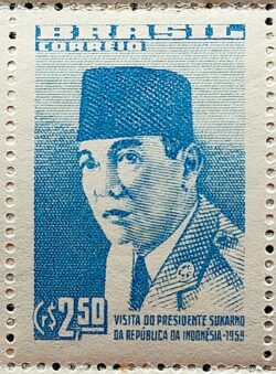 C 432 Selo Presidente Sukarno Indonesia 1959