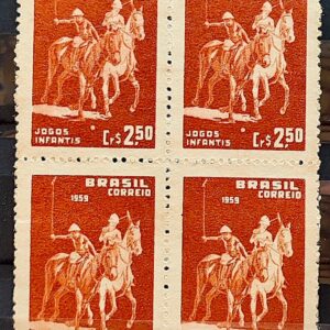 C 433 Selo Jogos Infantis Polo Cavalo Crianca Infantil 1959 Quadra 2