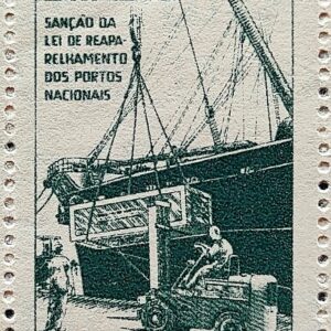 C 434 Selo Fundo Portuario Nacional Navio Empilhadeira Porto 1959 1