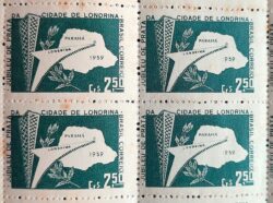 C 438 Selo Cidade de Londrina Mapa 1959 Quadra