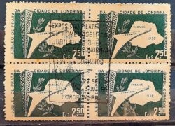 C 438 Selo Cidade de Londrina Mapa 1959 Quadra CBC PR 2