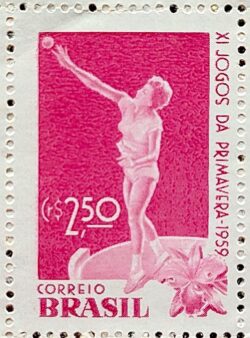 C 439 Selo Jogos da Primavera Mulher Arremesso de Peso 1959