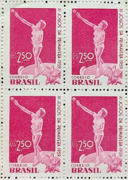 C 439 Selo Jogos da Primavera Mulher Arremesso de Peso 1959 Quadra 1