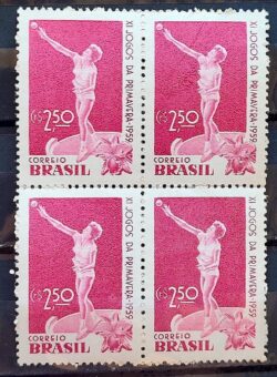 C 439 Selo Jogos da Primavera Mulher Arremesso de Peso 1959 Quadra 2