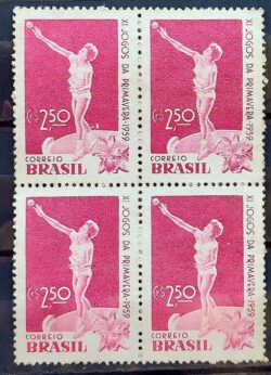 C 439 Selo Jogos da Primavera Mulher Arremesso de Peso 1959 Quadra 4