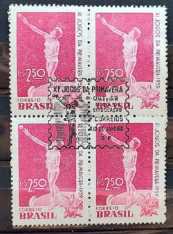 C 439 Selo Jogos da Primavera Mulher Arremesso de Peso 1959 Quadra CBC RJ 2