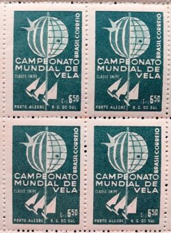 C 440 Selo Campeonato Mundial de Vela Classe Snipe Porto Alegre 1959 Quadra 1