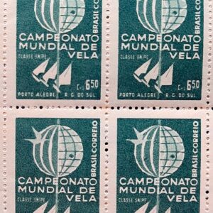 C 440 Selo Campeonato Mundial de Vela Classe Snipe Porto Alegre 1959 Quadra 1