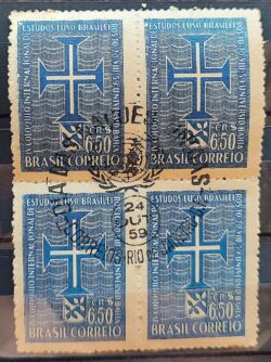 C 441 Selo Coloquio de Estudos Luso Brasileiros Bahia Portugal 1959 Quadra RJ 1