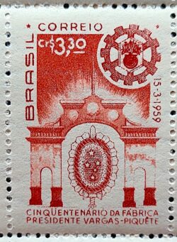 C 442 Selo Cinquentenario da Fabrica Getulio Vargas Piquete Exercito Militar 1959