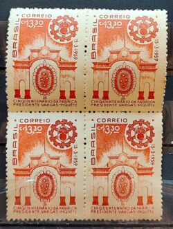 C 442 Selo Cinquentenario da Fabrica Getulio Vargas Piquete Exercito Militar 1959 Quadra 1